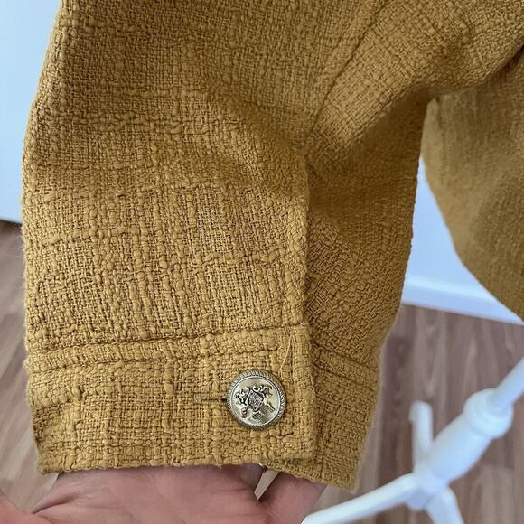 J Jill Womens Modern Tweed Button Jacket Size 3X Honey Yellow Career Office NWT - Picture 7 of 10